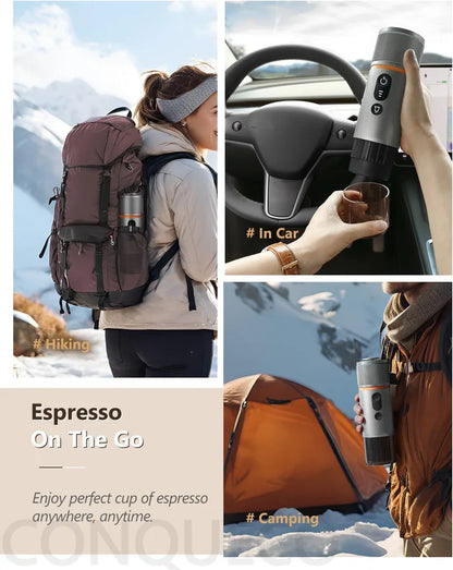 Cafetera Portátil de 12V para Viaje - Verde Bosque