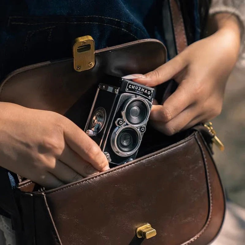CHUZHAO Cámara Digital Retro Mini - Estilo TLR Vintage
